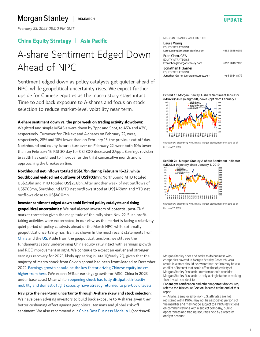 Morgan Stanley-China Equity Strategy A-share Sentiment Edged Down Ahead of..Morgan Stanley-China Equity Strategy A-share Sentiment Edged Down Ahead of.._1.png